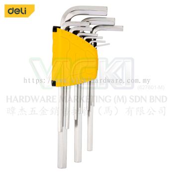 DELI Long Flat End Hex Key Set (9 PCS) - DL3590