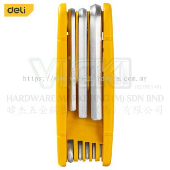 DELI Foldable Flat End Hex Key Set - DL230308