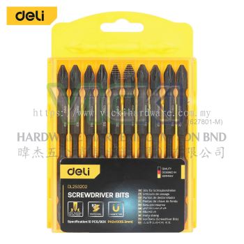 DELI Screwdriver Bits (PH2 x 100mm)(10 PCS/Set) - DL253202