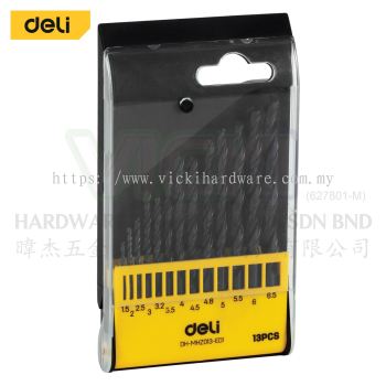 DELI HSS Drill Bit Set (13 PCS/ Set) - DH-MHZ013-ED1