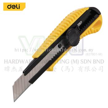 DELI (18mm x 100 (L)mm) Snap-Off Blade Knife Flat Push Button - DL003A