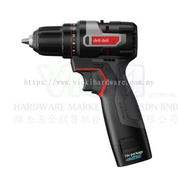 DELI LI-ION Impact Driver with 2 PCS Batteries (2.0AH) - DE-CZ16-1D2