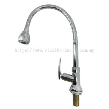 SLINE FX2113-V1 Flexible Hose Pillar Sink Tap - 00822H