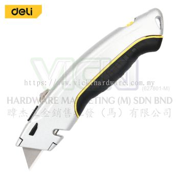 DELI Utility Knife Alum Shell (with 3 PCS SK5 Blade)(9mm) - DL410