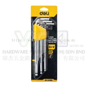 DELI Extra Long Ball End Hex Key Set (1.5-10MM) - DL3090