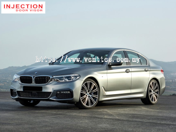 BMW 5-SERIES (G30) 2017 - 2023 = INJECTION DOOR VISOR WITH STAINLESS STEEL LINING