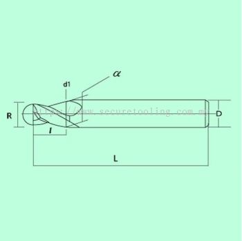 S.A.P S2016 Tapered Ball Nose Type – 2 Flutes