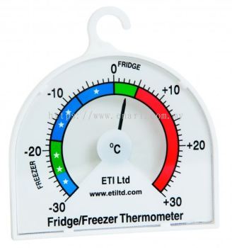 FRIDGE/FREEZER DIAL THERMOMETER -30 TO 30 C  ETI 800-000