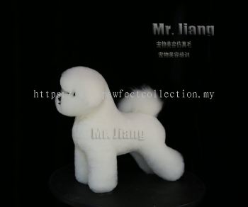 Mr. Jiang Bichon Model Dog Whole Body Wig in White (without mannequin)