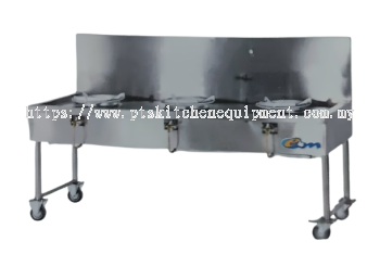 S/S 3 BURNER KWALI RANGE - ECONOMY TYPE
