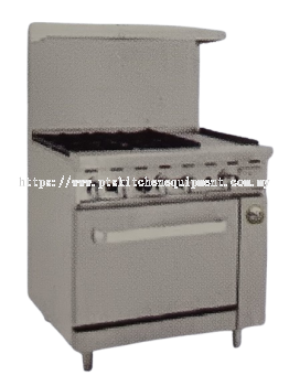 GAS GRIDDLE OVEN WITH 4 OPEN BURNER