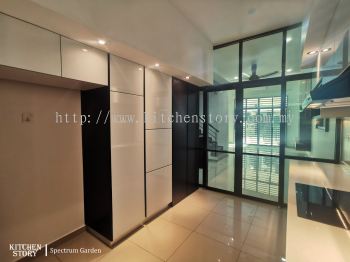 Divider Partition with Sliding Glass Door Powder Coated Aluminium Framing