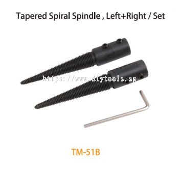 TMT TAPERED SPIRAL SPINDLE LEFT+RIGHT (X 2PCS) (10MM HOLE), TM-51B-10