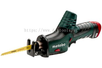 METABO LI-ION BATT 10.8V 2.0AH 13MM STROKE CORDLESS MINI SABRE SAW WITH ACC, POWERMAXX ASE