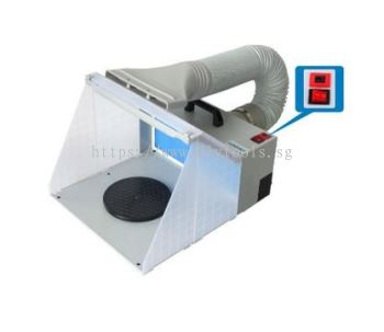 HAOSHENG MINI SUCTION & EXHAUST SPRAY BOOTH WITH LED LIGHT HS-E420DCLK