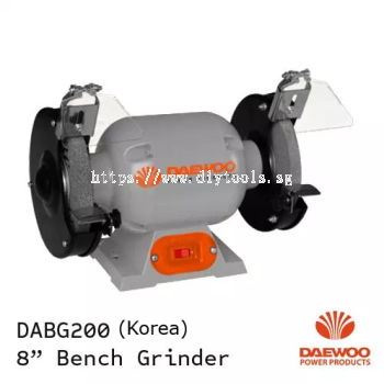 DIYTOOLS.SG : DAEWOO 8" BENCH GRINDER 350W 230V, DABG200
