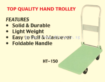 GOOD QUALITY, SMOOTH HANDLING 150KG HAND TROLLEY PLATFORM SIZE: 400MM X 700MM, MODEL HT150 (MADE IN MALAYSIA).