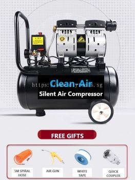 CLEANAIR  MINI OILESS AIR COMPRESSOR WITH 8L TANK 800W 230V 60L/MIN 0.7MPA (WT:15KG)