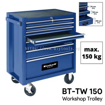 EINHELL WORKSHOP TROLLEY AND WAGON C/W 3 DRAWERS LOAD CAPACITY: 150KG, WEIGHT: 52.50KG
