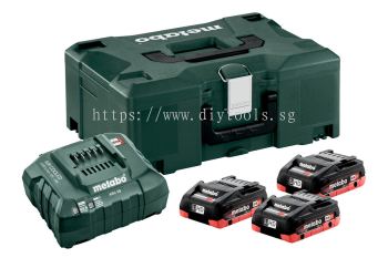 METABO BATTERY BASIC SET, 3 X LIHD 4.0AH WITH METALOC II CARRY CASE  LIHD-SET-4.0AHX3-ML