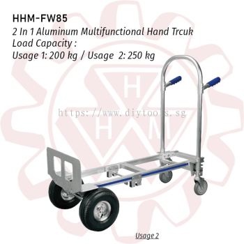 DIYTOOLS.SG : HHM 2 In 1 Aluminum Multifunctional Hand Truck Wagon And Hand Trolley HHM-FW85