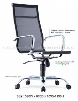 Presidential High back mesh chair with chrome body frame AIM-LA1HB