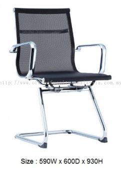 Visitor mesh chair with chrome body frame AIM-LA4V