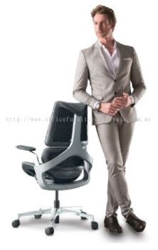 Presidential medium back chair A series AIM1A1MB (Back view)