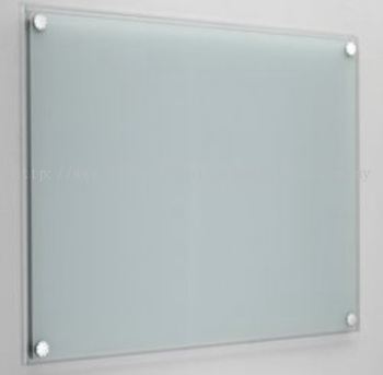 Tempered glass writing board with stainless steel nuts