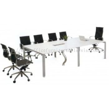 Rectangular conference table with Rumex leg PS socket n PVC snake