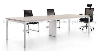 Rectangular conference table with rumex white leg