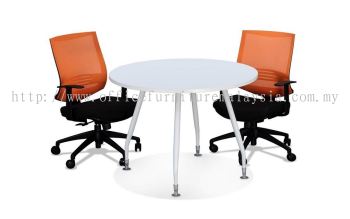 Round discussion table with inula leg