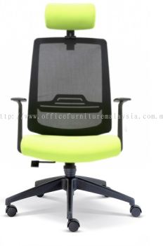 Mech Presidential high back mesh chair with nylon high base AIM2755EN