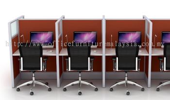 4 cluster call center workstation