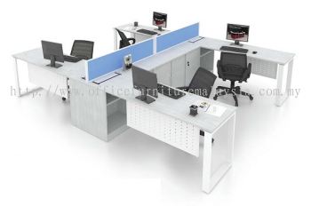 Office Workstation L shape with cabinet