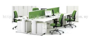 Workstation furniture with metal leg