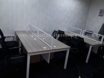 Clear glass with aluminium frame workstation furniture