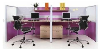 2 Cluster Office workstation with privacy