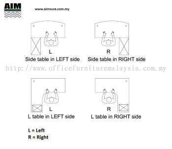 L Shape Table Left and Right position