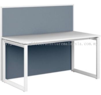 Rectangular table with partition in front