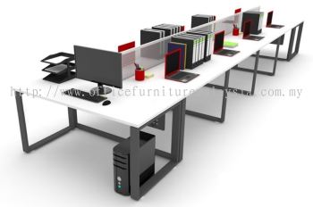 Office workstation with supervisor rectangular shape