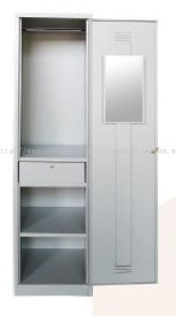 1 compartment steel wardrobe inside view