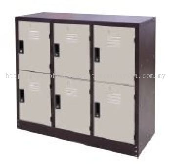 Half Height 6 compartment steel locker