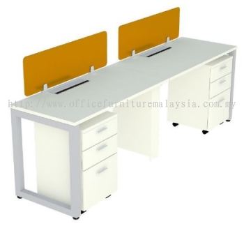 2 pax linear workstation with desking panel