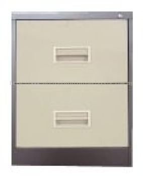 2 drawer steel cabinet with ball bearing and recess handle