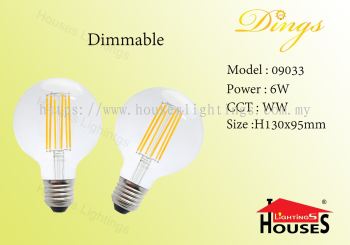DINGS 09033 6W (G95) (WW) Dimmable