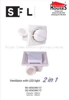 SFL VEF24 R SQ WH + 12W LED-DL