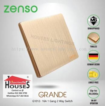 Zenso - Grande Series 1 Gang 2 Way Switch - Gold Color G1012