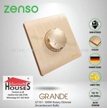 Zenso - Grande Series 500w Rotary Dimmer (Incandescent Bulb) - Gold G7101