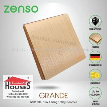 Zenso - Grande Series Doorbell Switch - Gold G1011FD